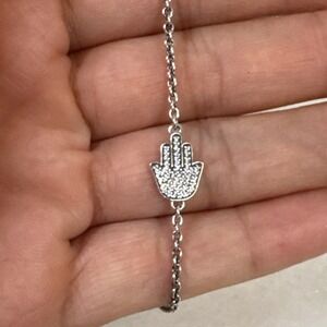 PANDORA STERLING 925 CZ HAMSA 'SYMBOL OF PROTECTION' BRACELET